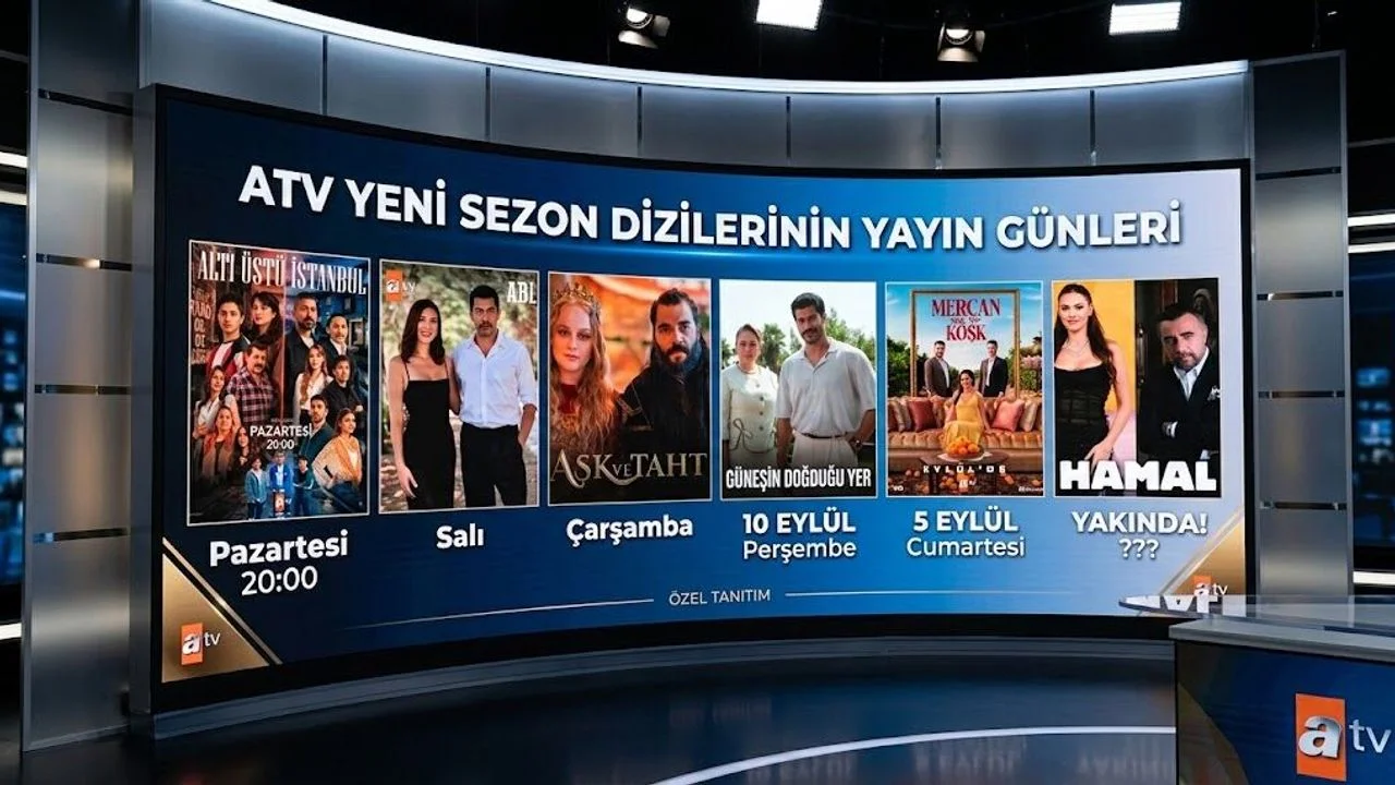 برنامه سریالهای جدید ATV Altı Üstü İstanbul, ABİ, Aşk ve Taht, Güneşin Doğduğu Yer, Mercan Köşk, Hamal سایت ترکنما